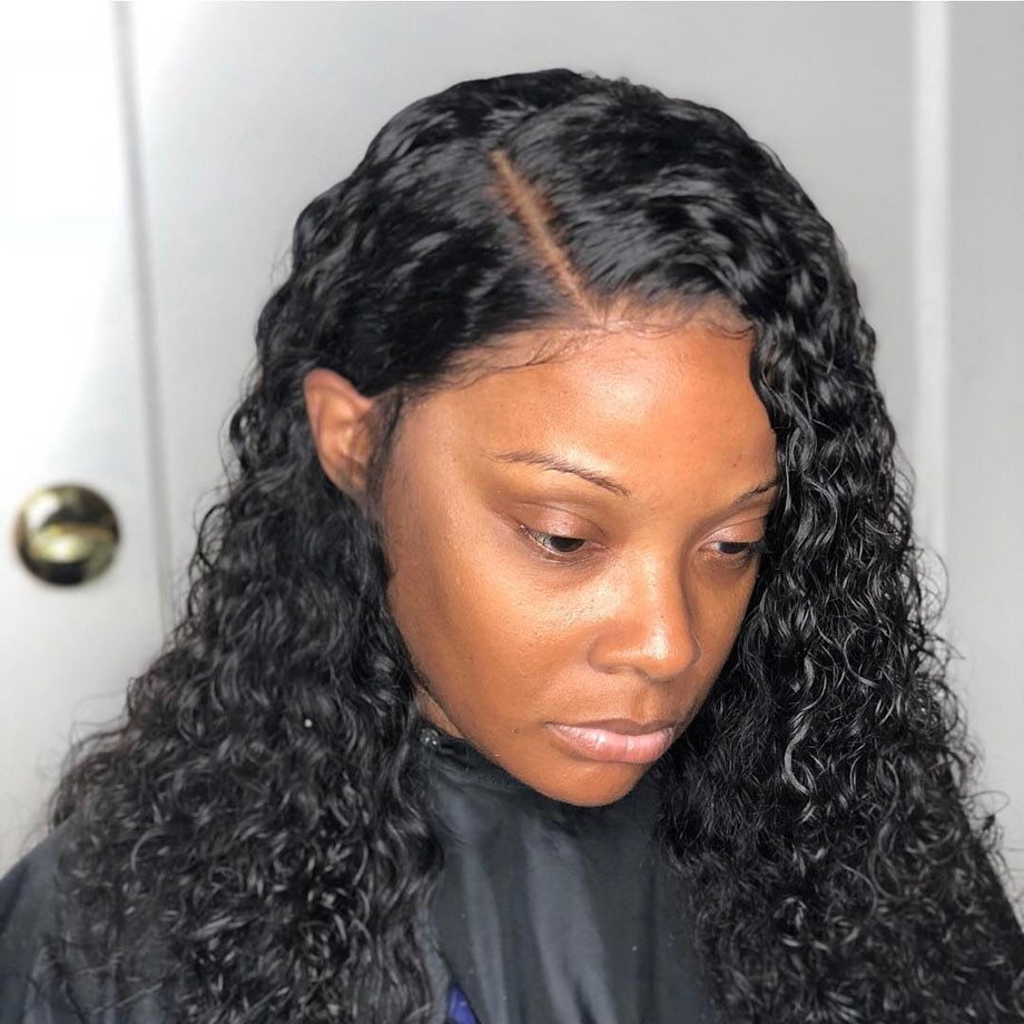 Goldenwigs curly Lace front wig with pre-plucked hairline for black women with Short bob wig for everyday wear Goldenwigs water wave wig short curly Lace front wig with pre-plucked hairline for black women with Short bob wig for everyday wear