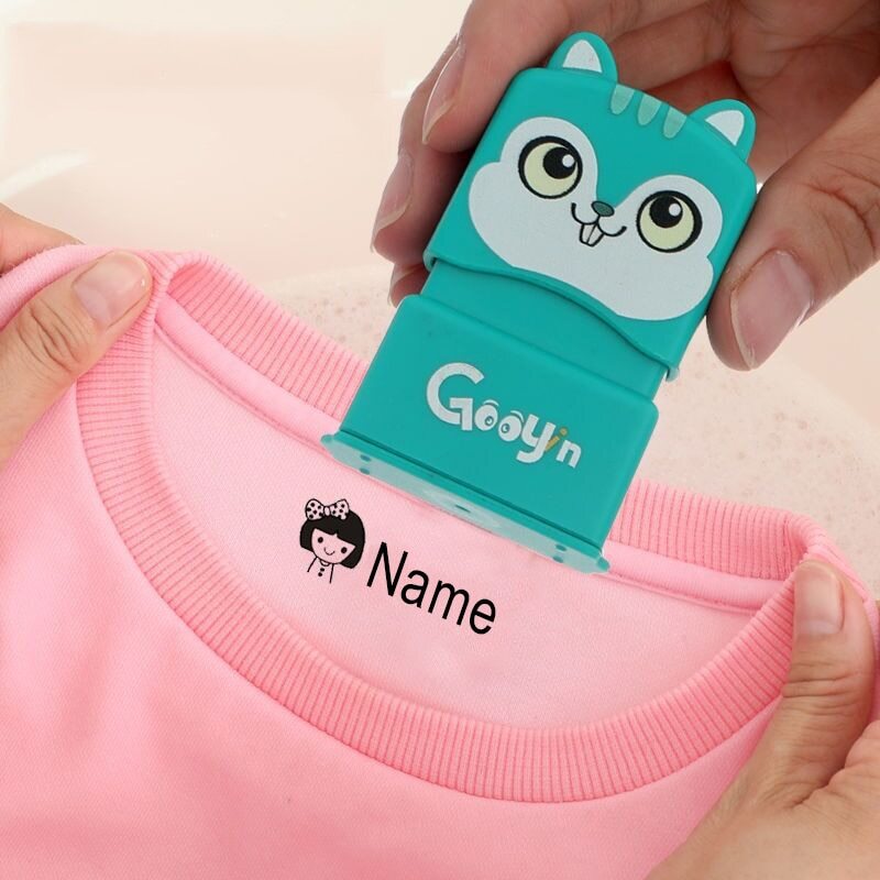 Customized Name Stamp Paints Personal Student Child Baby Engraved Waterproof Non-fading Kindergarten Cartoon Clothing Name Seal Customized Name Stamp Paints Personal Student Child Baby Engraved Waterproof Non-fading Kindergarten Cartoon Clothing Name Seal