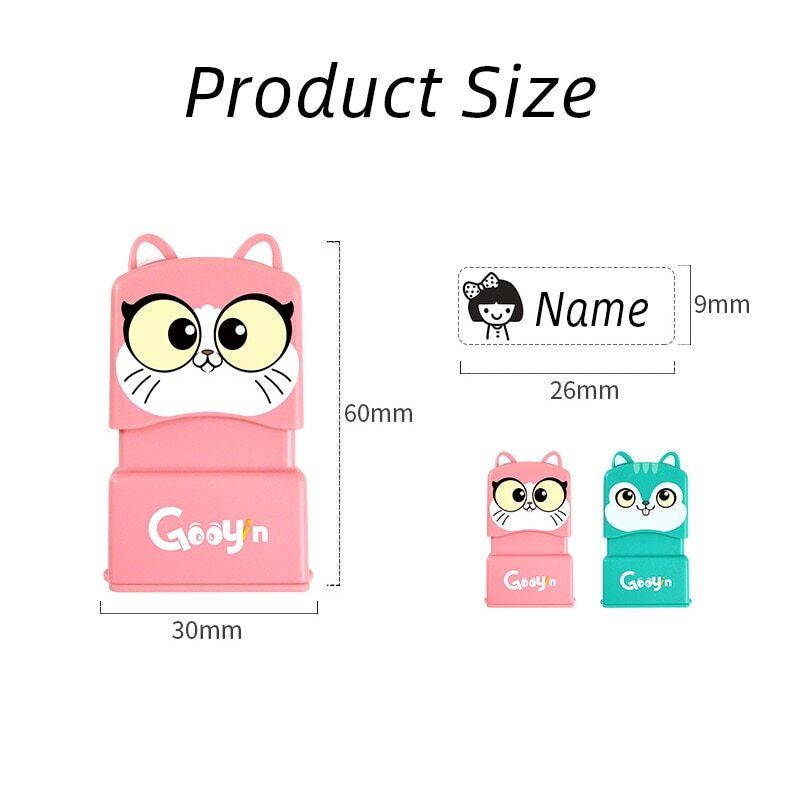 Customized Name Stamp Paints Personal Student Child Baby Engraved Waterproof Non-fading Kindergarten Cartoon Clothing Name Seal Customized Name Stamp Paints Personal Student Child Baby Engraved Waterproof Non-fading Kindergarten Cartoon Clothing Name Seal