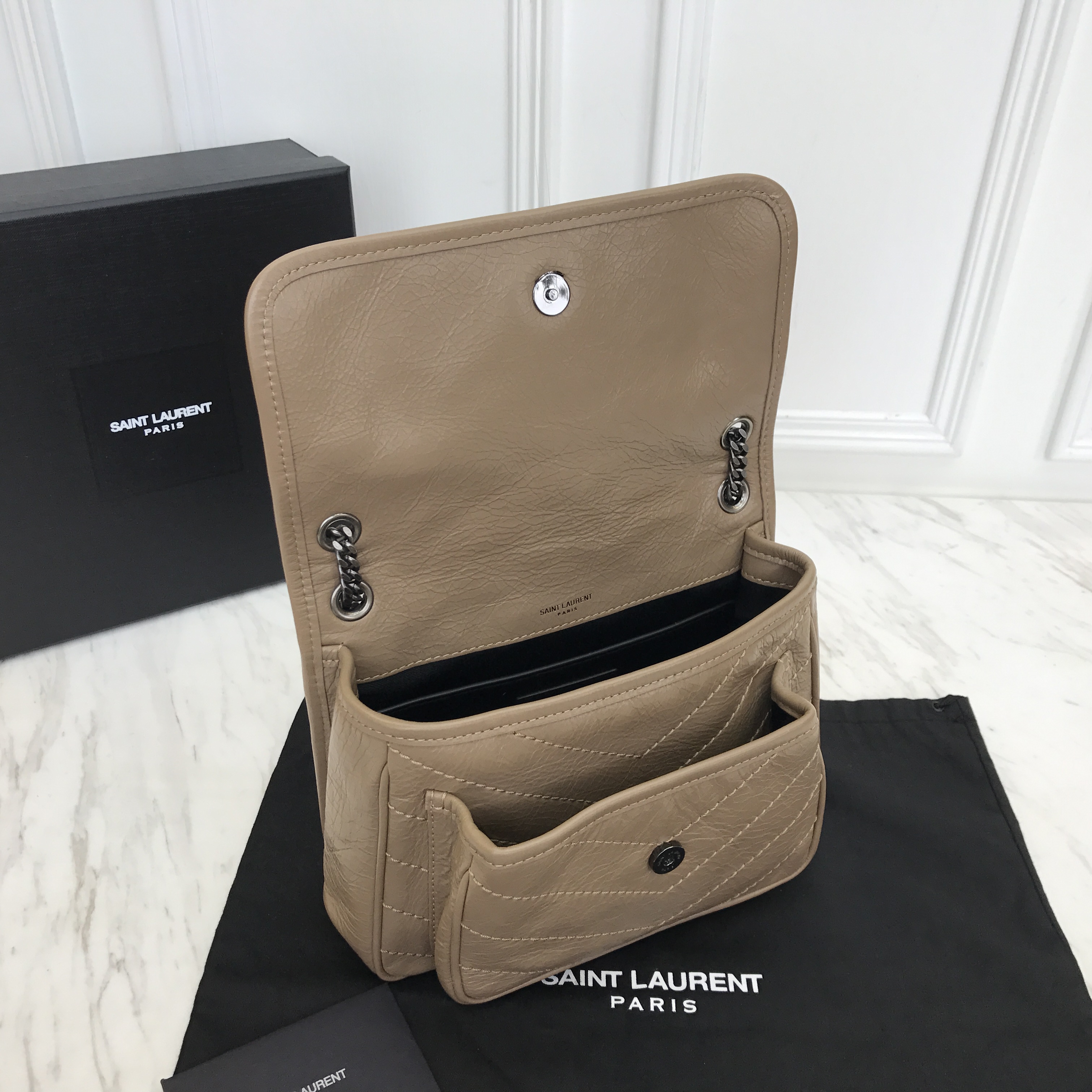 tan ysl bag