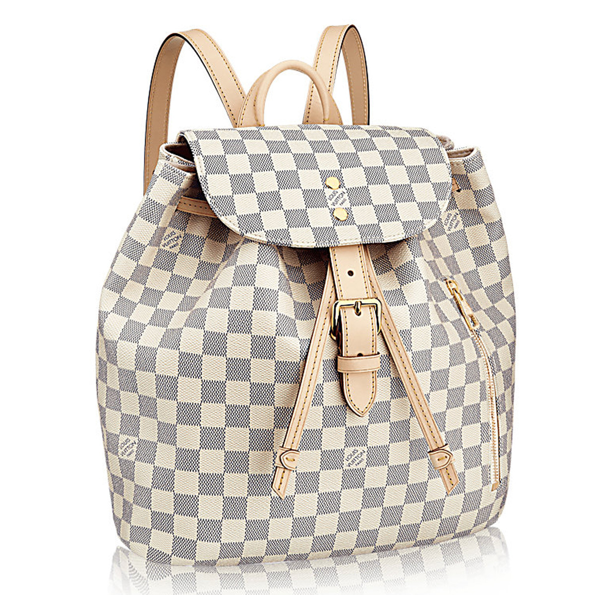 LV backpack louis vuitton damier azur replica designer bags white louis vuitton bag womens sale ...