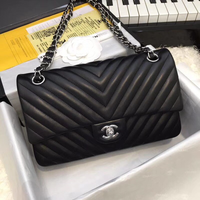 chanel chevron quilted flap bag