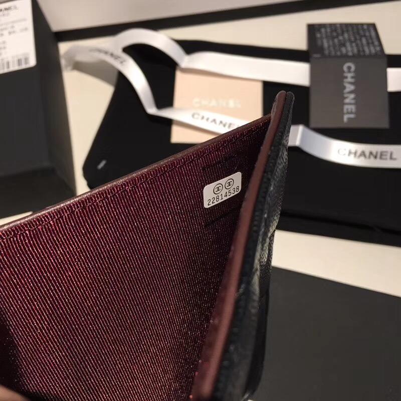 Chanel caviar wallet trifold wallet womens designer credit