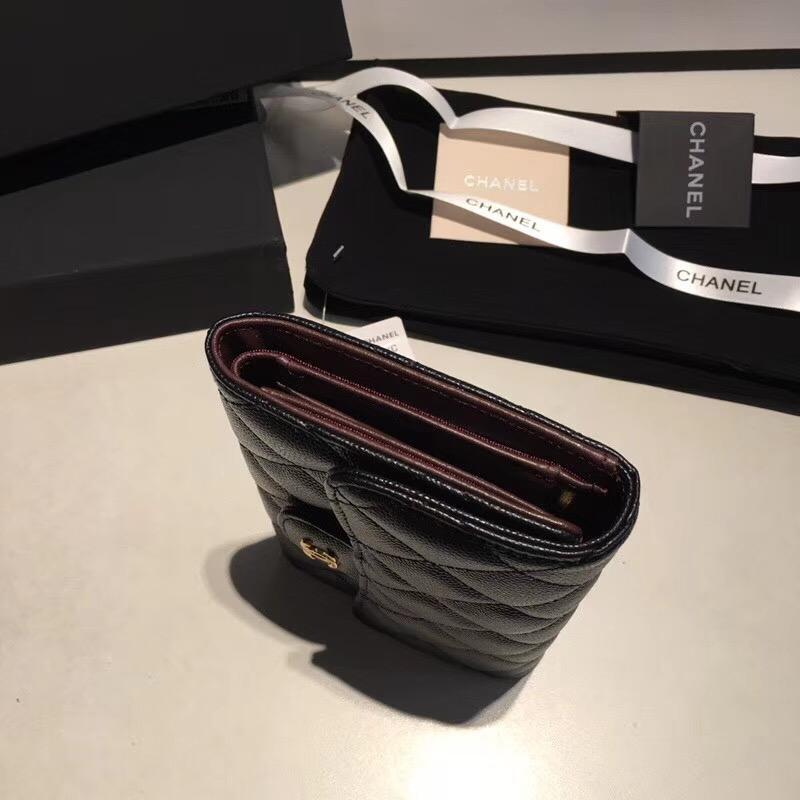Chanel caviar wallet trifold wallet womens designer credit
