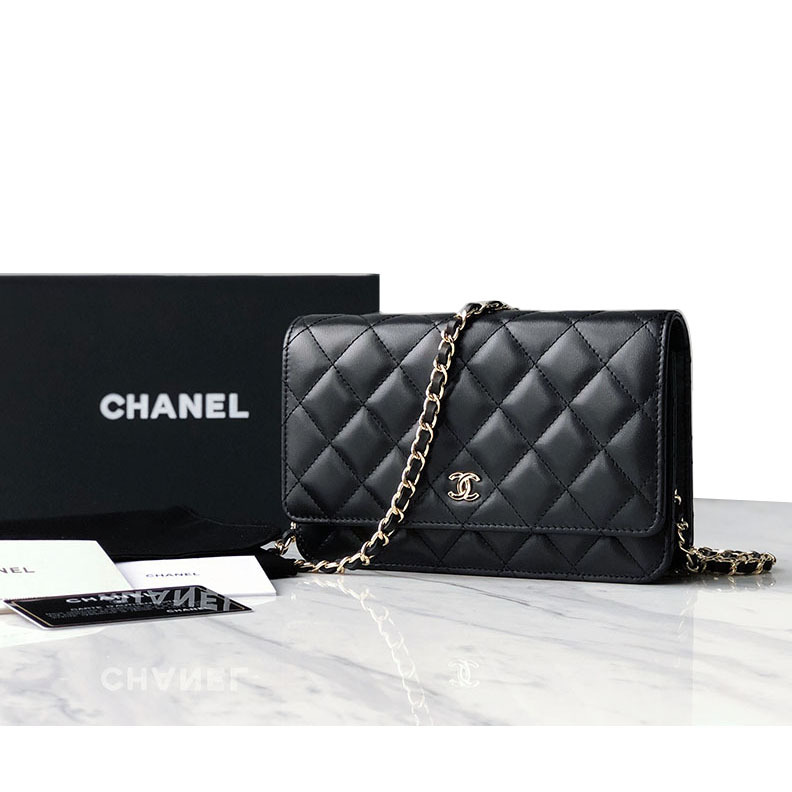 Coco chanel woc womens wallet on chain channel purse replica handbags purse lambskin classic ...