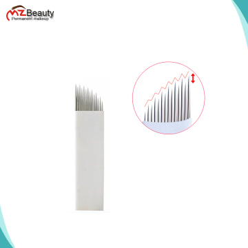 0.18MM High-Low Tattoo Needles 14P High And Low Arc Easy Colors Microblading needles MZ beauty tatoo needle