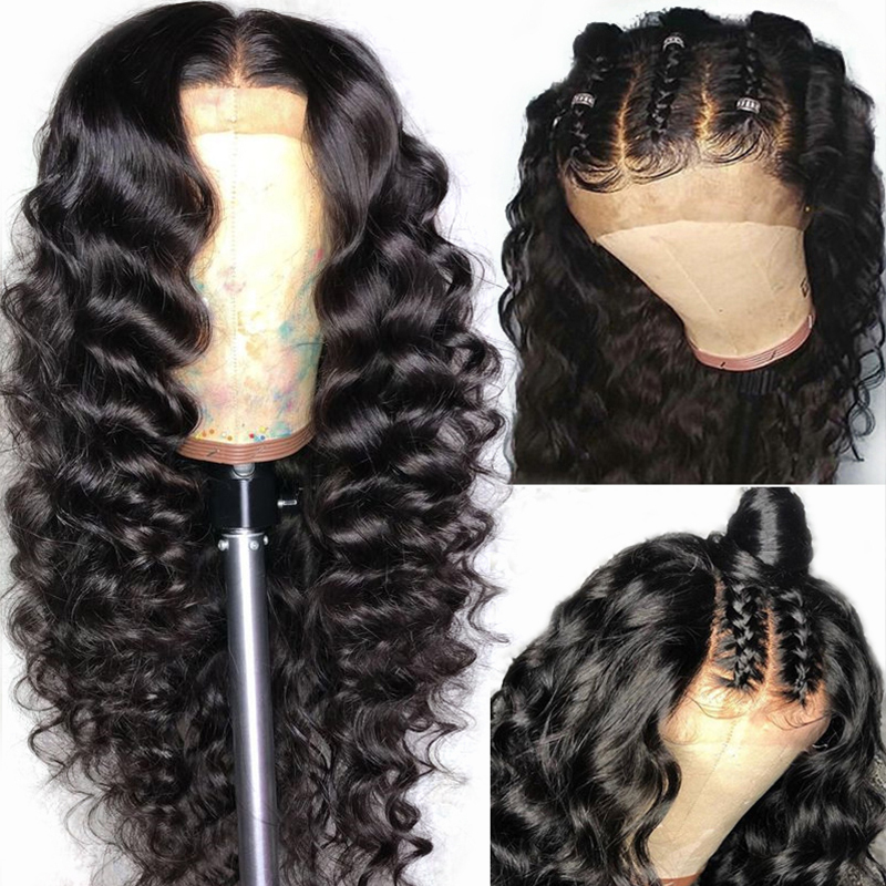 Loose Deep Wave 360 Lace Frontal Premier Lace Wigs Pre Plucked With Baby Hair