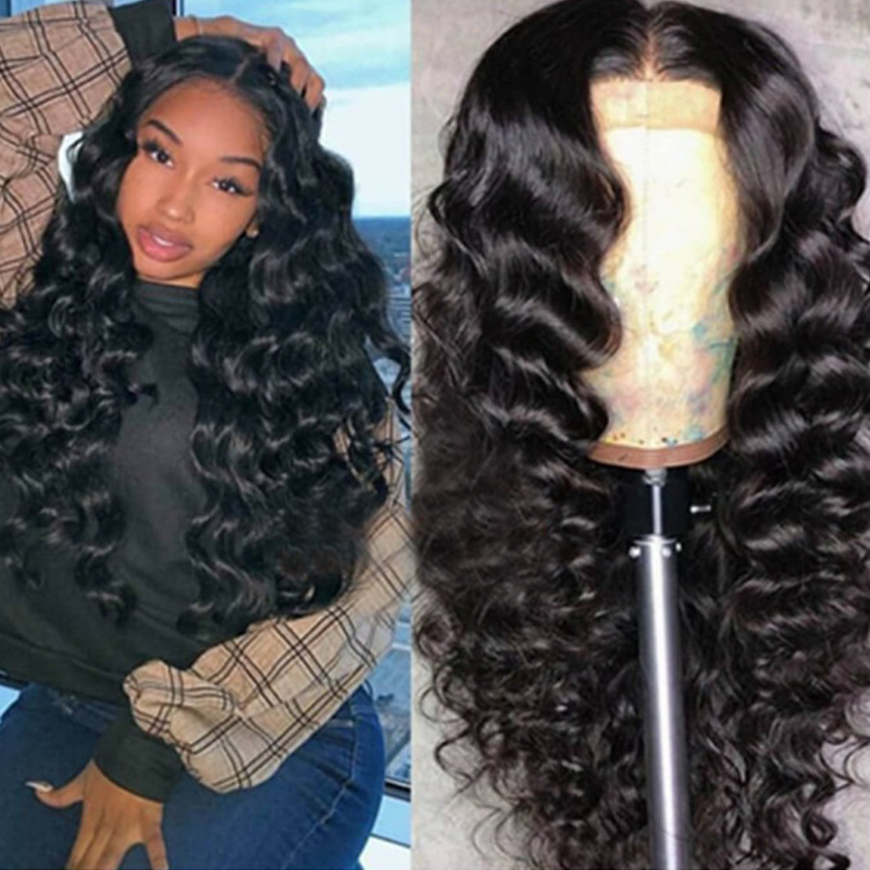 Loose Deep Wave 360 Lace Frontal Premier Lace Wigs Pre Plucked With Baby Hair