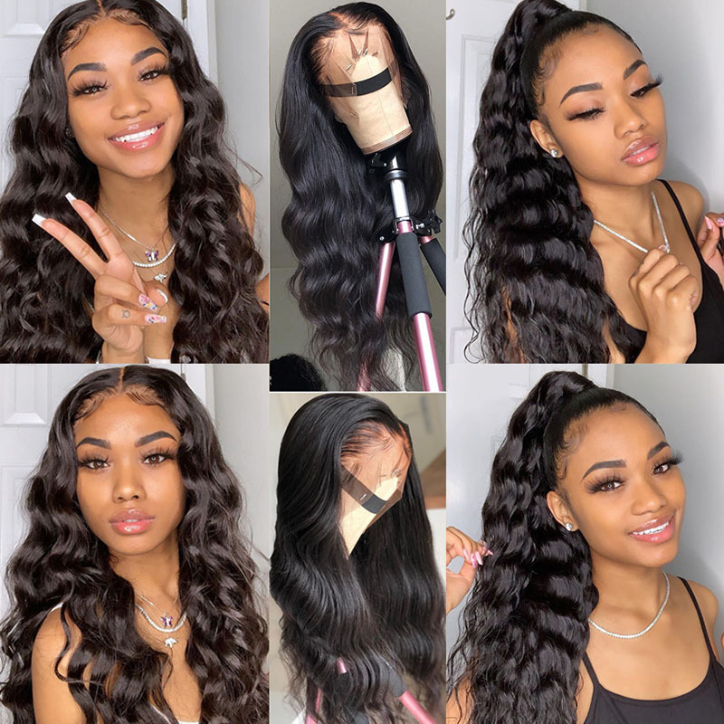 QDBeauty Hair Body Wave Fake Scalp Wig 13x6 Deep Lace Front Human Hair Wigs Invisible