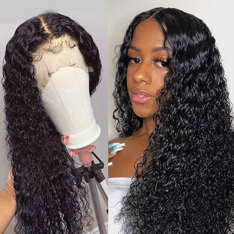 QDBeauty Curly 360 Lace Front Human Hair Wigs For Black Women Pre Plucked Brazilian Lace Wigs