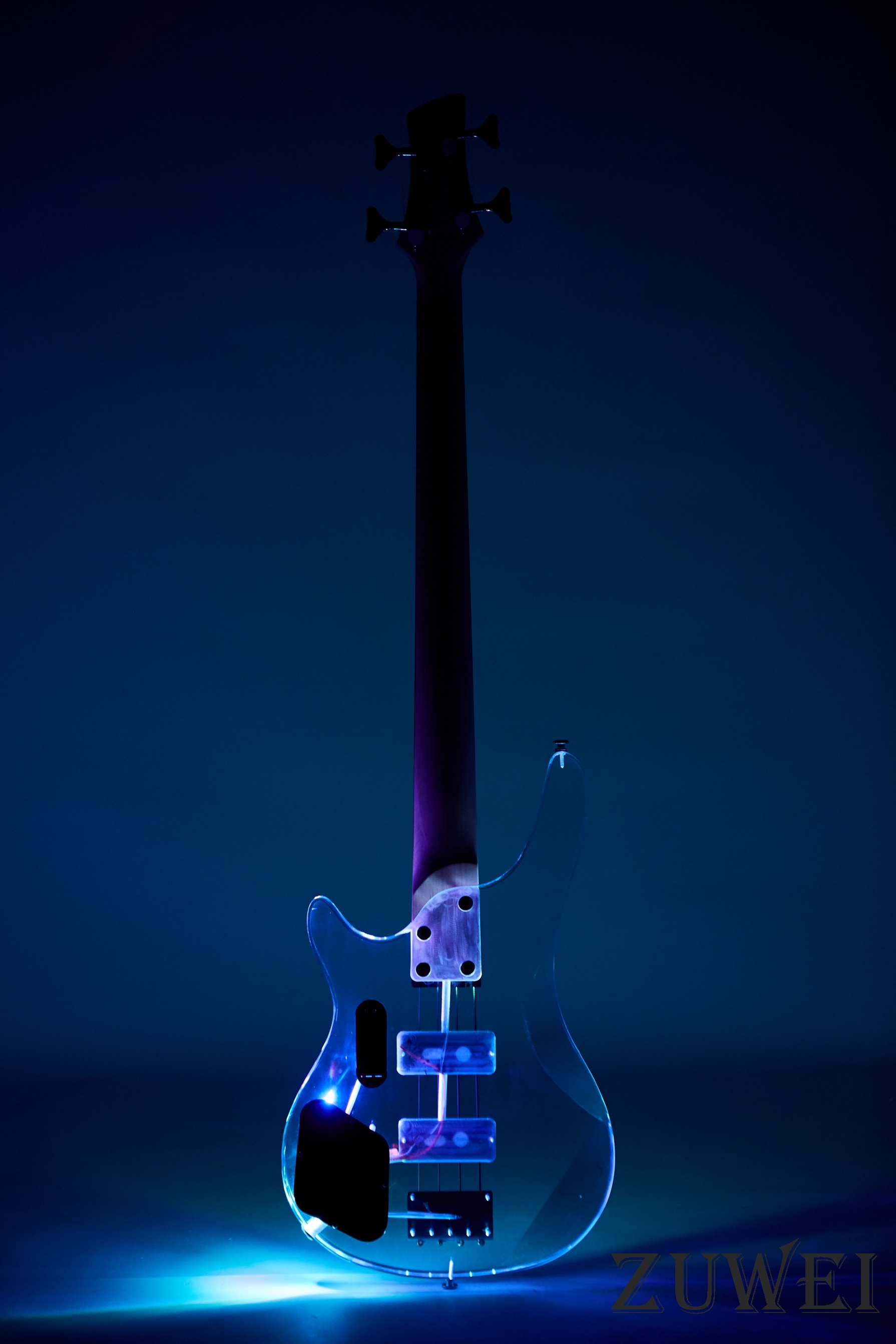 Top Quality 4 Strings Electric Bass Guitar Led Light Flash Style