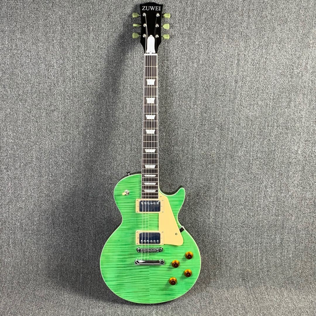 Black ZUWEI Solid Electric Guitar 7 Strings with Mahogany Body Great