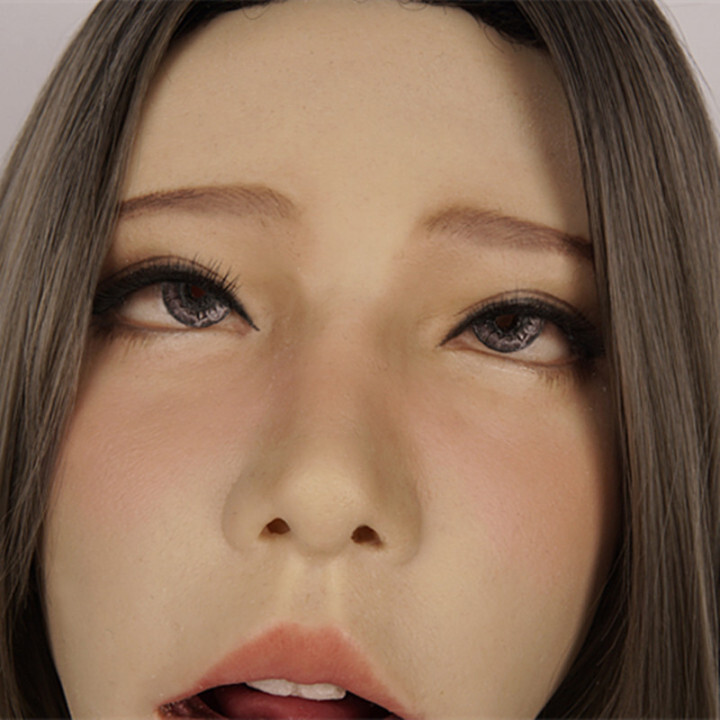 Knowu open mouth realistic silicone female masks with permanent makeup