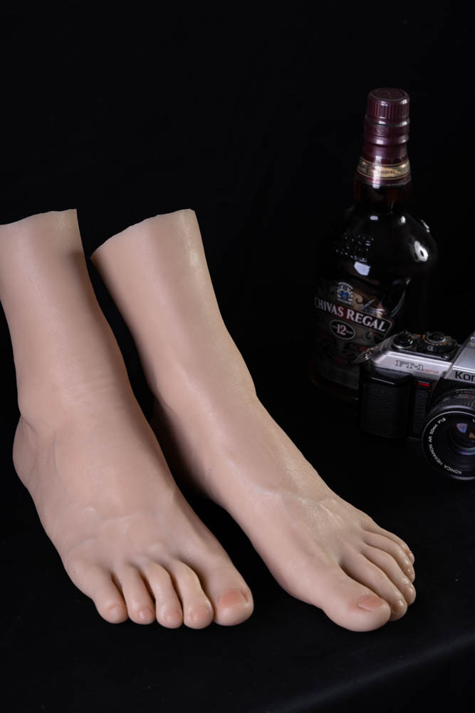 Silicone Men Feet Mannequin One Right Left Lifelike Model Legs Display EUR44 