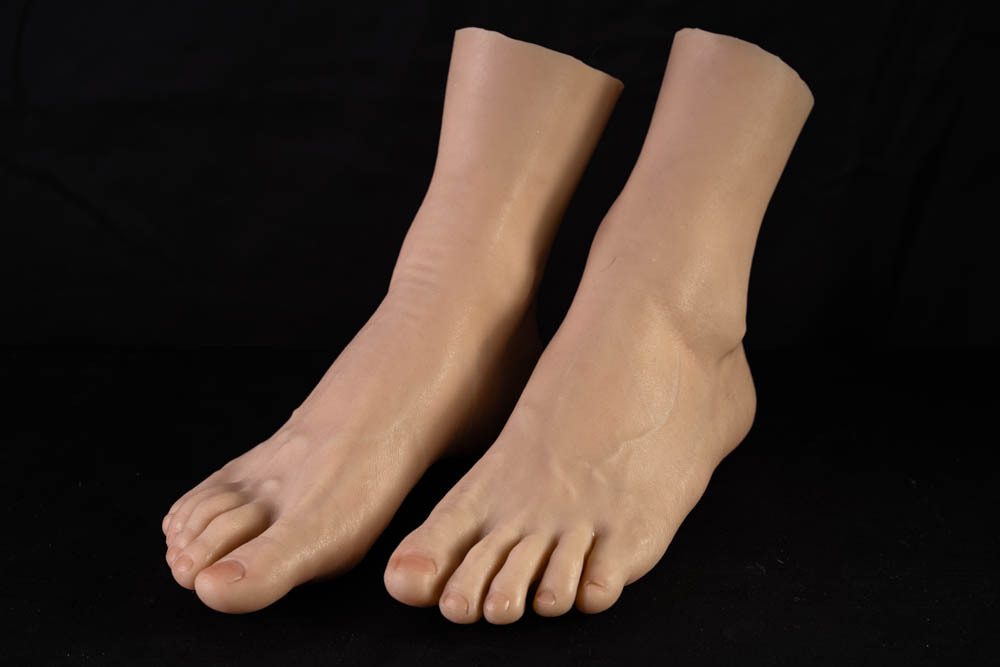 Silicone Men Feet Mannequin One Right Left Lifelike Model Legs Display EUR44 