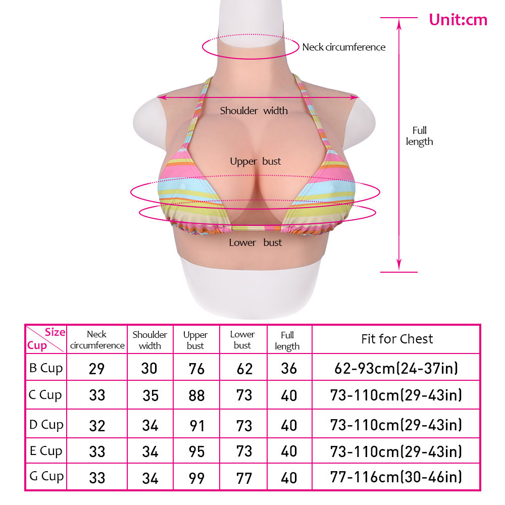 Knowu B C D E G Cup Copy Of Soft Liquid Prosthesis Silicone Breastplates