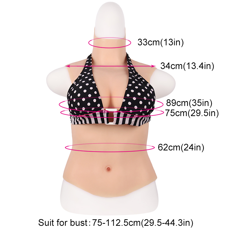 Lifelike Silicone Boobs Breast Forms C cup D cup Fullbody Tight Mastectomy  CD