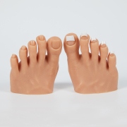 Fake Foot for Nail Art Practice Beige Brown Dark Toes Nail Artwork