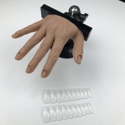 Beige Color Practice Hand for Nails Manicure Training Nail Artwork Display