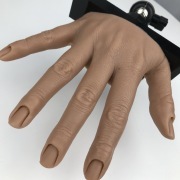 Beige Color Practice Hand for Nails Manicure Training Nail Artwork Display