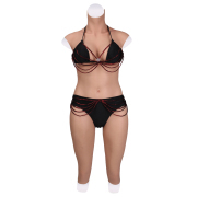 KnowU Upgraded No-oil Silicone E Cup Bodysuit Breast Forms Half-length For Crossdresser