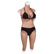 KnowU Upgraded No-oil Silicone E Cup Bodysuit Breast Forms Half-length For Crossdresser