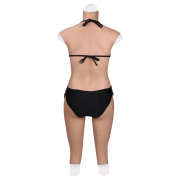 KnowU Upgraded No-oil Silicone E Cup Bodysuit Breast Forms Half-length For Crossdresser