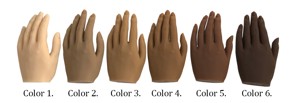 KnowU Silicone Fake Hands Nail Practice Hand 22.5CM Long Adult Female Hand