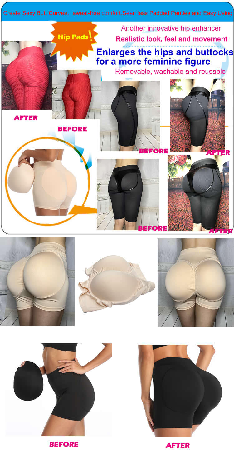 KnowU Sponge Hip Pad Women Panties Briefs Hip And Butt Pads Hip Up Enhancer  Breathable 2PS