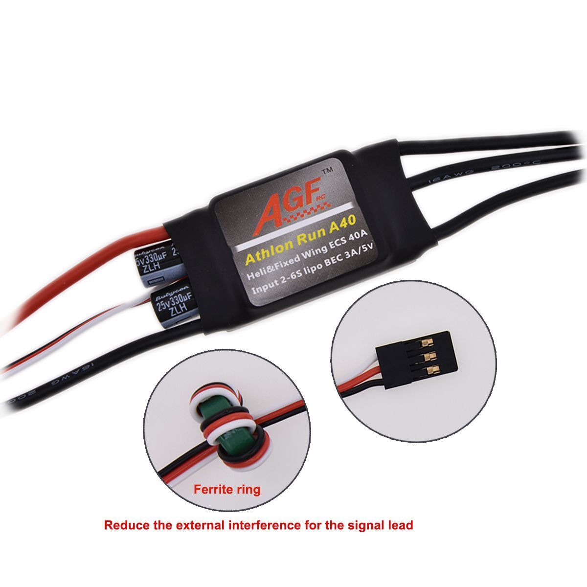 AGFRC ESC Electronic Speed Controller with BEC for Fixed Wing Plane