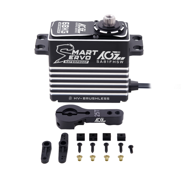 Super Torque 68KG 4-Poles Brushless Waterproorf Standard Size Smart RC  Servo(SA81FHSW)