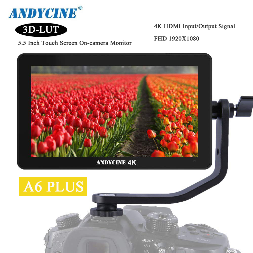 Field Monitor ANDYCINE A6 Plus 5.5 Inch Touchscreen IPS Camera Monitor 3D LUT and 1920 x 1080 FullHD Display with 4K HDMI