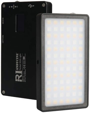 ANDYCINE R1 Pocket Mini RGB On Camera Video Light 360Colors,Dimmable 2500-7000k Range 3600mAh Built in Battery Led Video Light