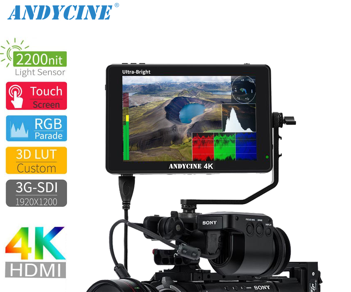 Andycine C7S 7 INCH Ultra Bright 2200nit 4K HDMI Touchscreen 3D
