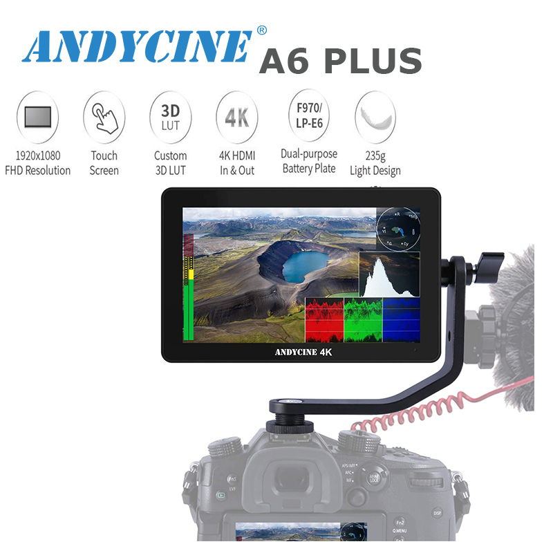 ANDYCINE A6 Plus Touch IPS 4K HDMI 3D Lut Camera Video Field Monitor