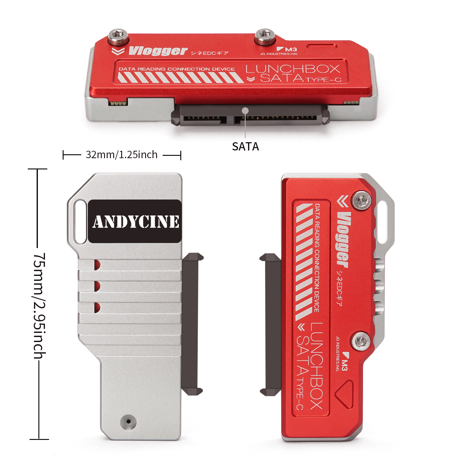 ANDYCINE USB-C Reader for Lunchbox SATA SSD