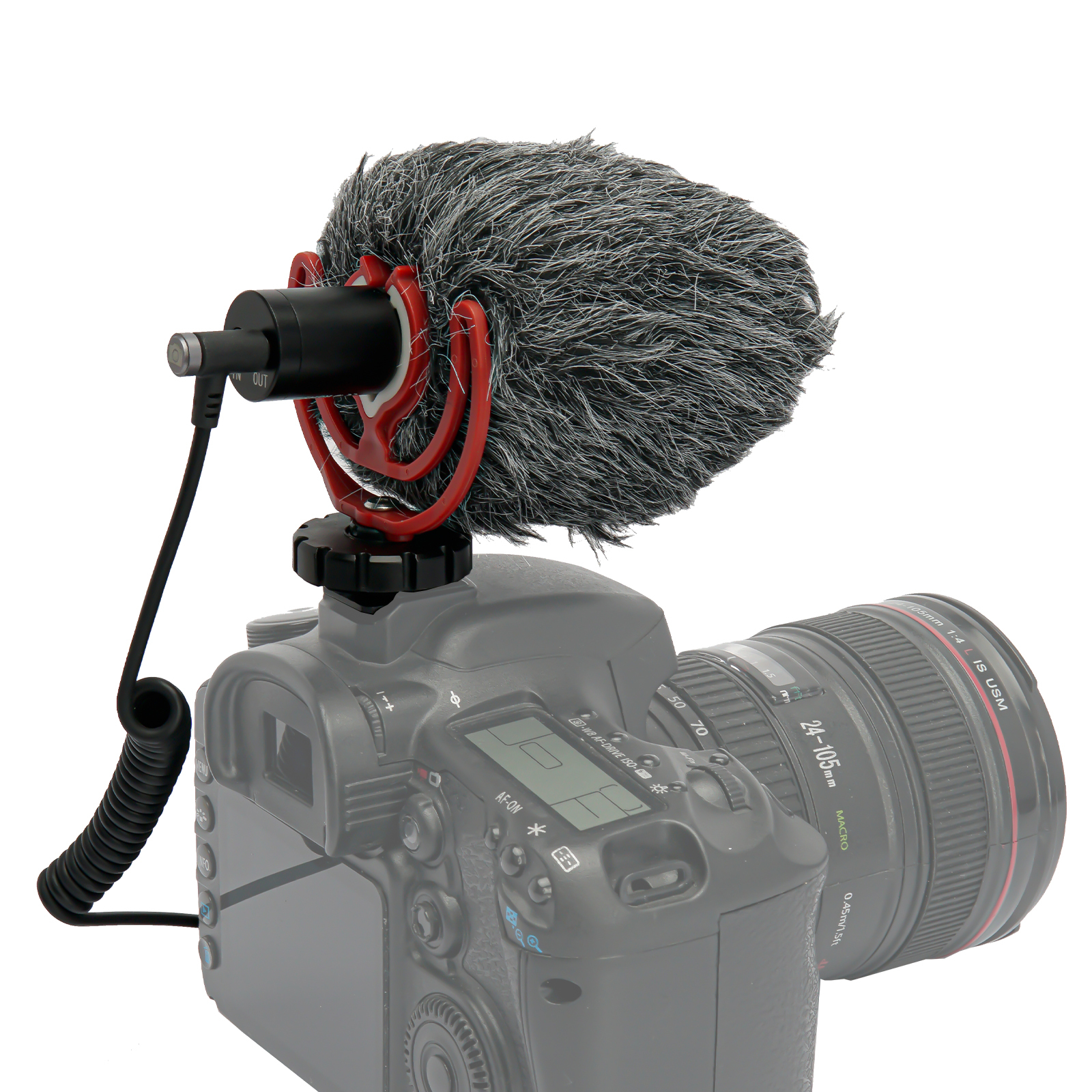 ANDYCINE M1 Pro Video Microphone Compact Camera Mount Shotgun Mic with  Input/Output Jack Allow 2nd Audio Source Compatible for DSLR Camera,Phone,Action  Camera with Furry Windshield