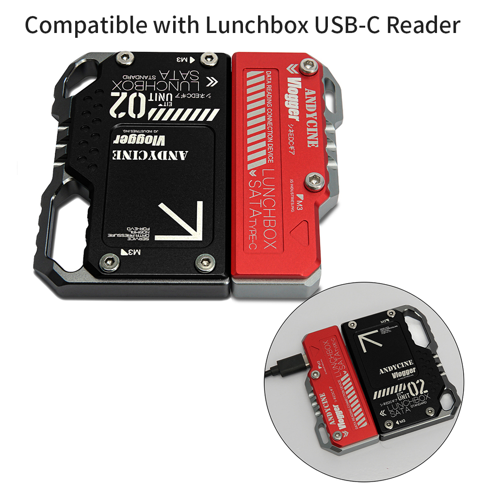 ANDYCINE LunchBox II Magnalium Case for SATA SSD to Atomos NINJA V