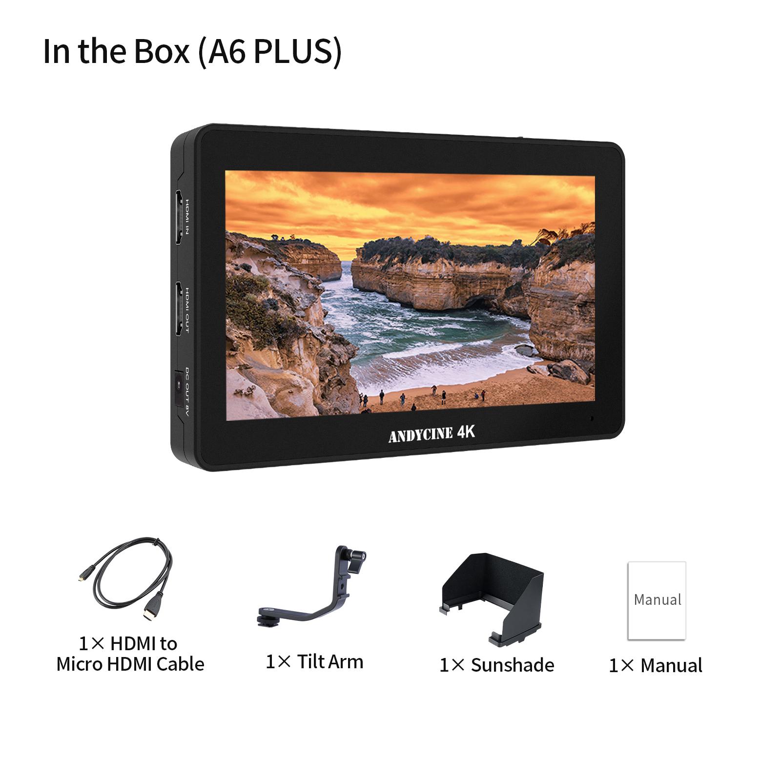 [完動美品]ANDYCINE A6Plus 5.5イン4Kモニター　おまけ付き ANDYCINE_A6_Plus_5_5inch_Touch