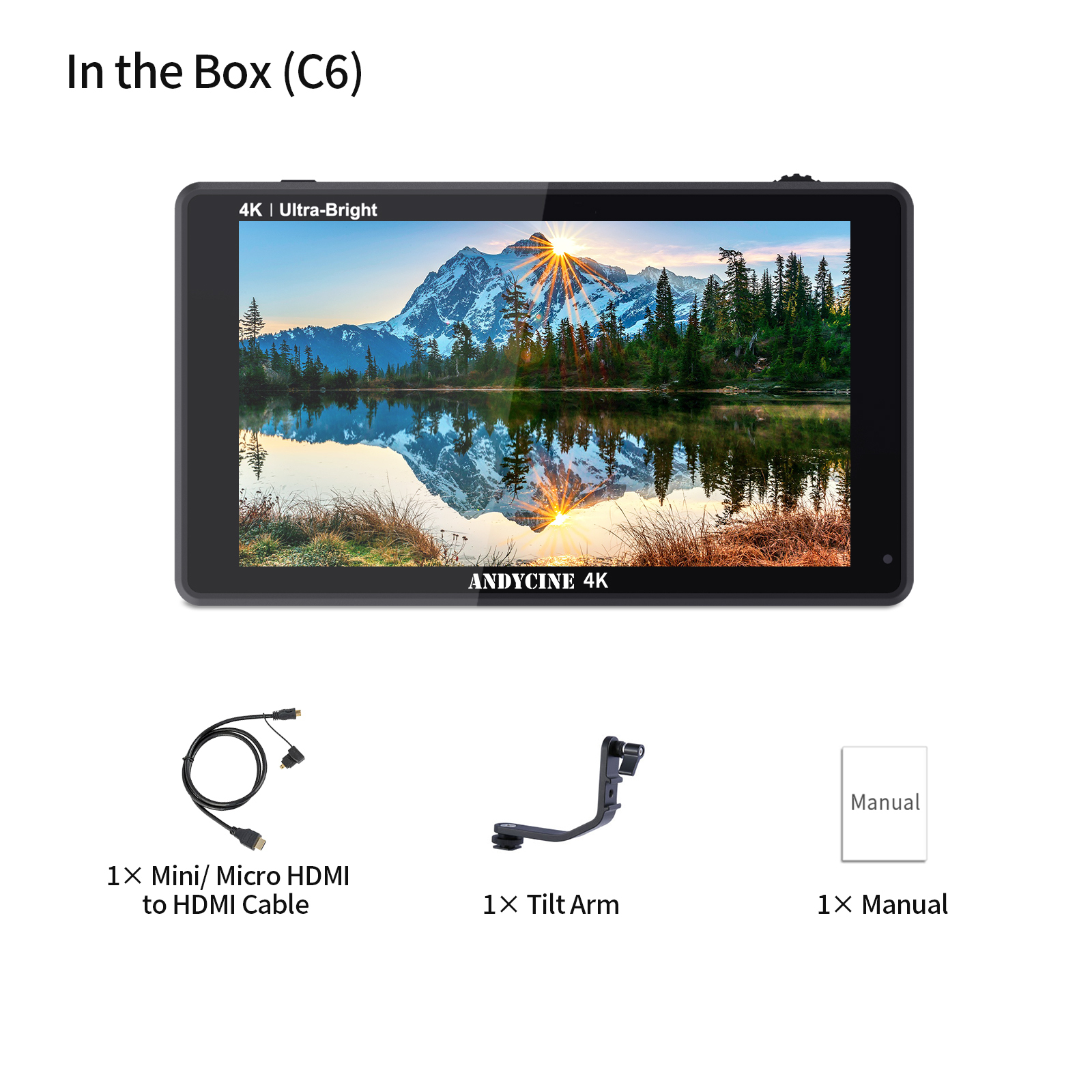 ANDYCINE C6 6” 2600cd/m² HDR/3D Lut 4K HDMI Touchscreen Monitor ANDYCINE C6 6” 2600cd/m² HDR/3D Lut 4K HDMI Touchscreen Monitor