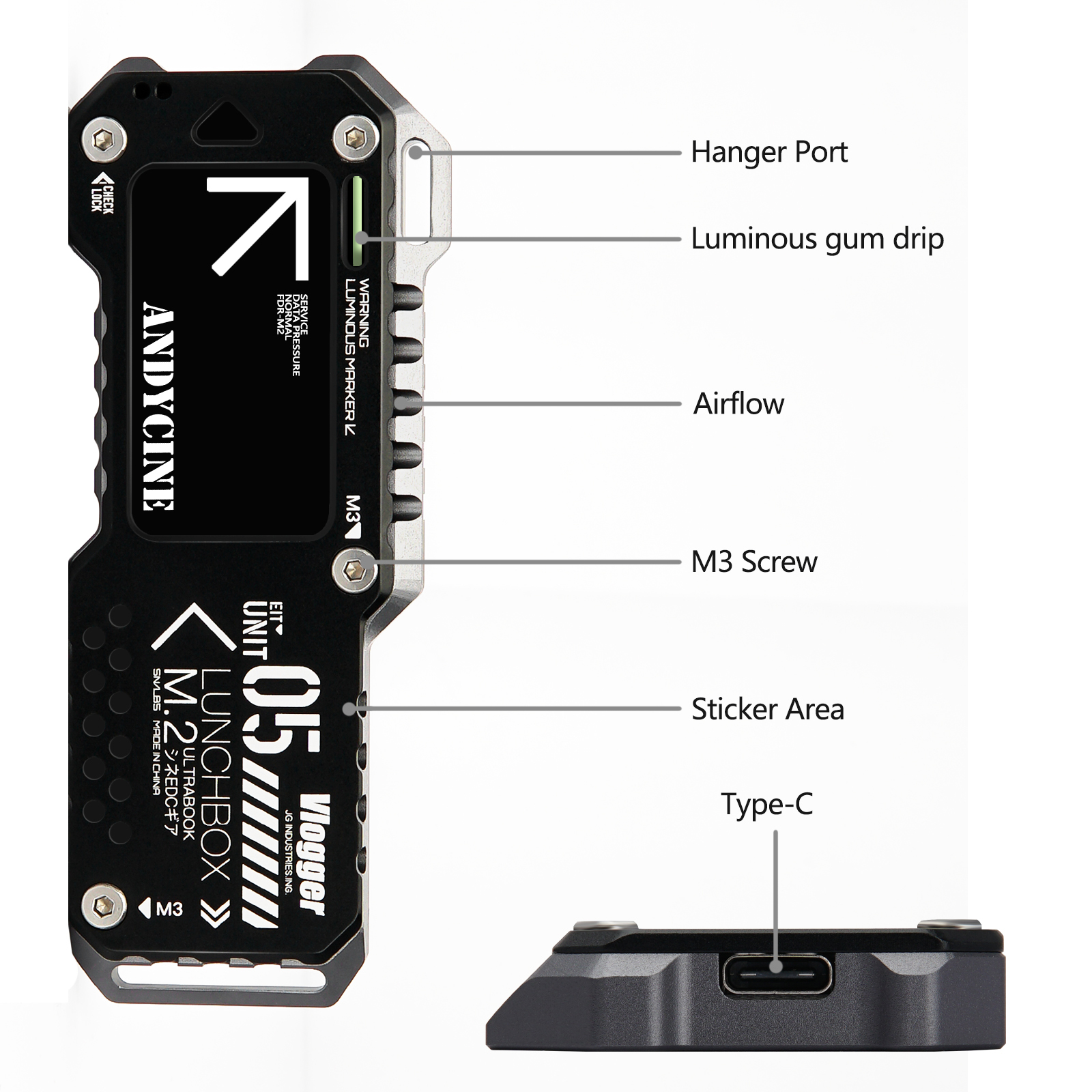 at opfinde berømmelse moderat ANDYCINE Lunchbox V M.2 SSD Enclosure For M.2 NVMe or M.2 SATA SSD