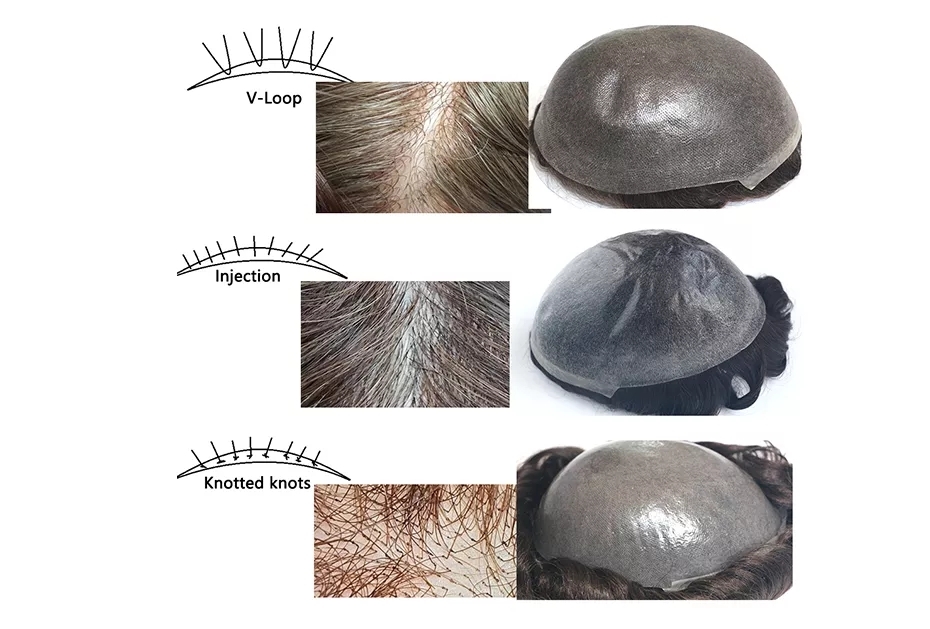 Men Hair Toupee Thick Hair Capillary Prosthesis Pu Men's Wigs Breathable Male Wig 6Inch Tupee 100% Human Hair System For Man Men-Hair-Toupee-Thick-Hair