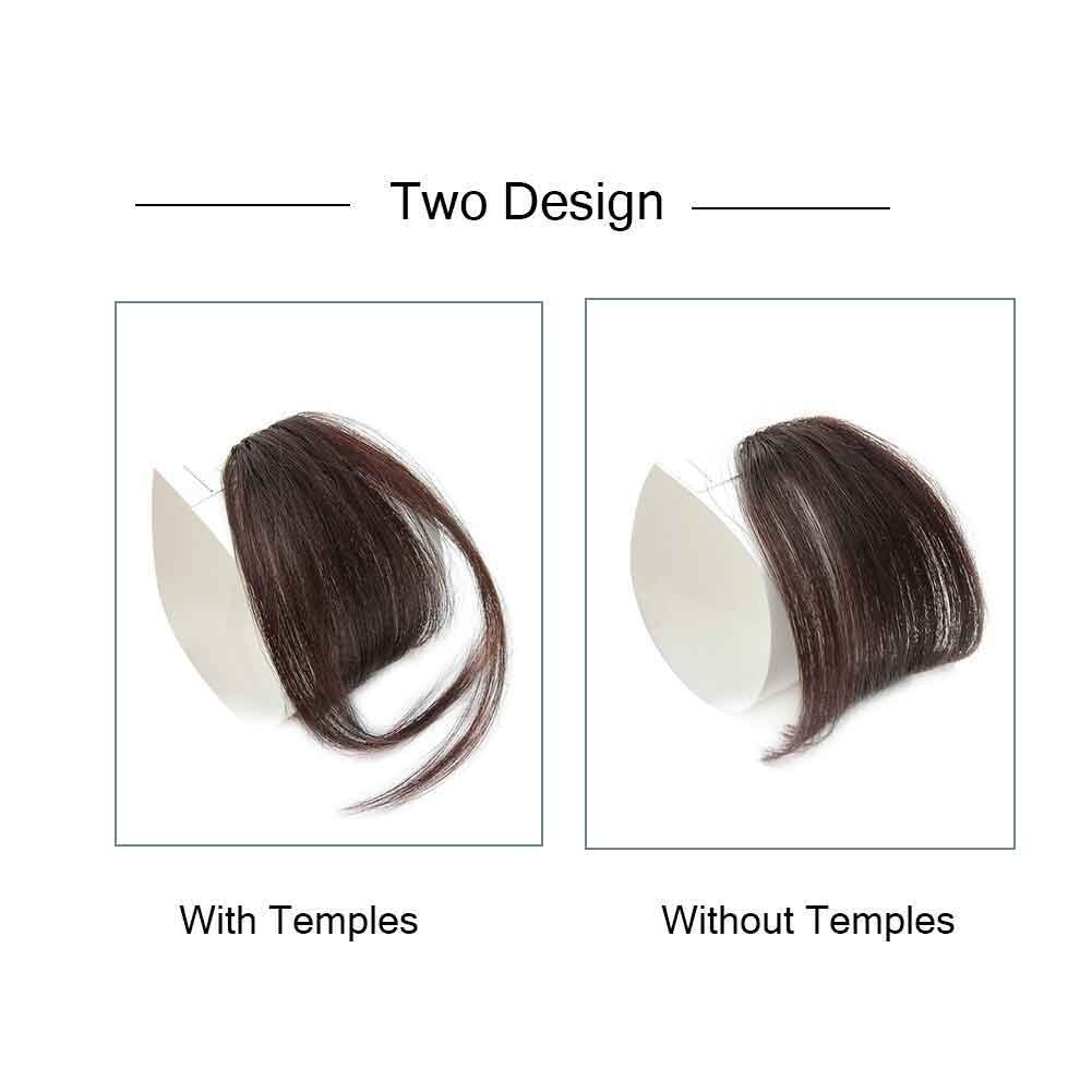 Clip in Breathable Bangs - Neat Hair Fringe Hairpiece with Temple Clip in Breathable Bangs - Neat Hair Fringe Hairpiece Without Temple