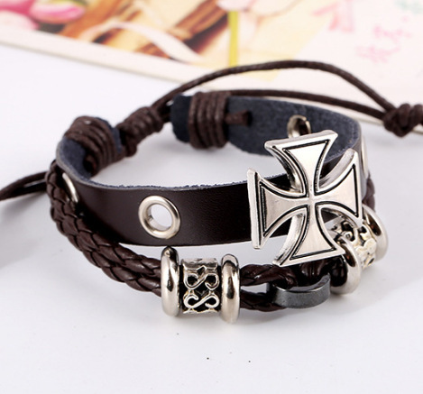 Retro Beads and Drawstring Leather Bracelet: Versatile and Personalized Retro Beads and Drawstring Leather Bracelet: Versatile and Personalized Link Bracelets,Chain,Jewelry