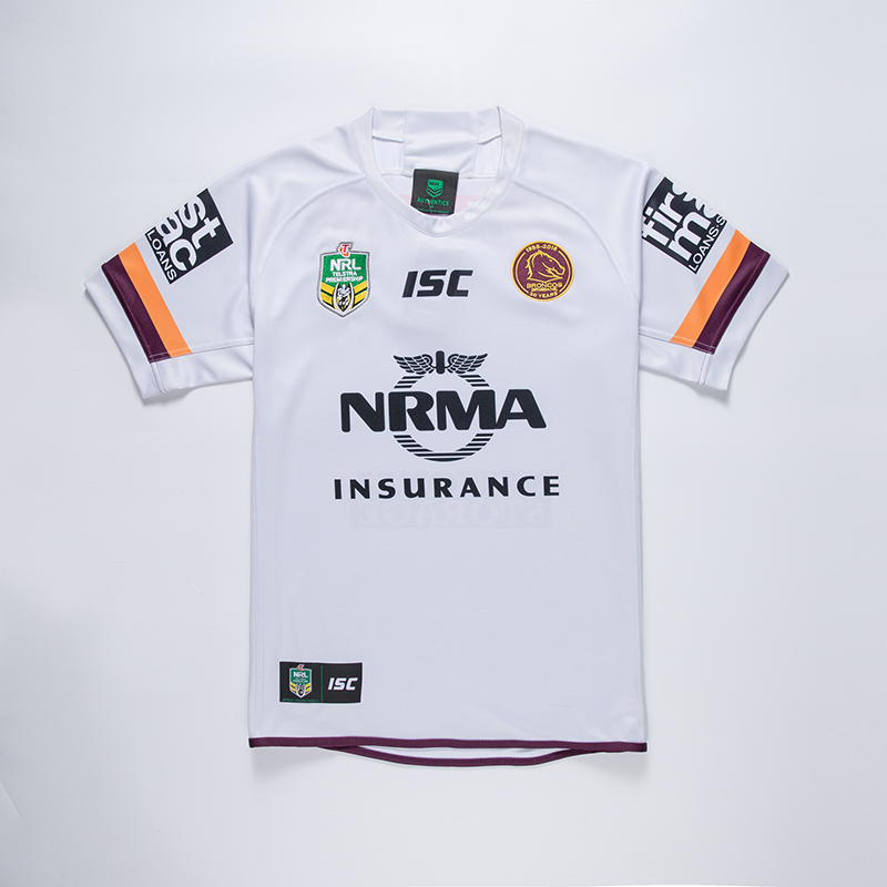 NRL Brisbane Broncos 2018 Men's Away Rugby Jersey S-3XL
