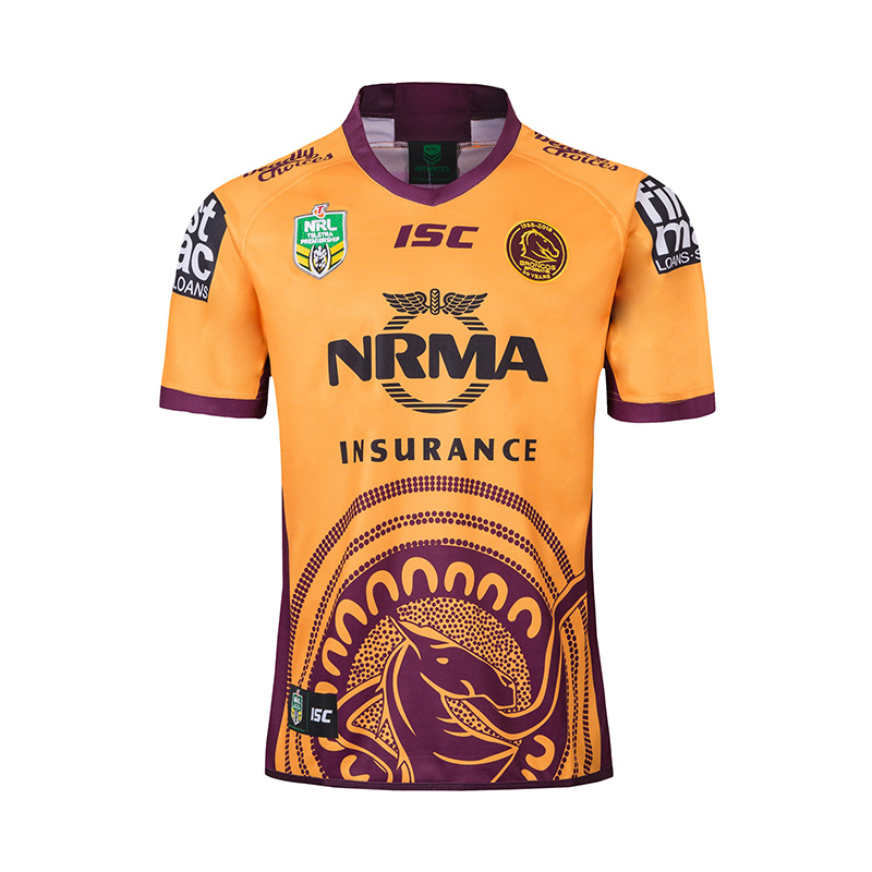 NRL Brisbane Broncos 2018 Men's Indigenous Rugby Jersey S-3XL