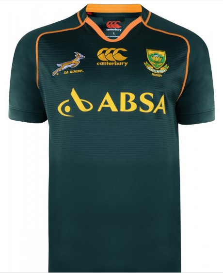 South Africa Men's Home Rugby Jersey Size 2XL Original