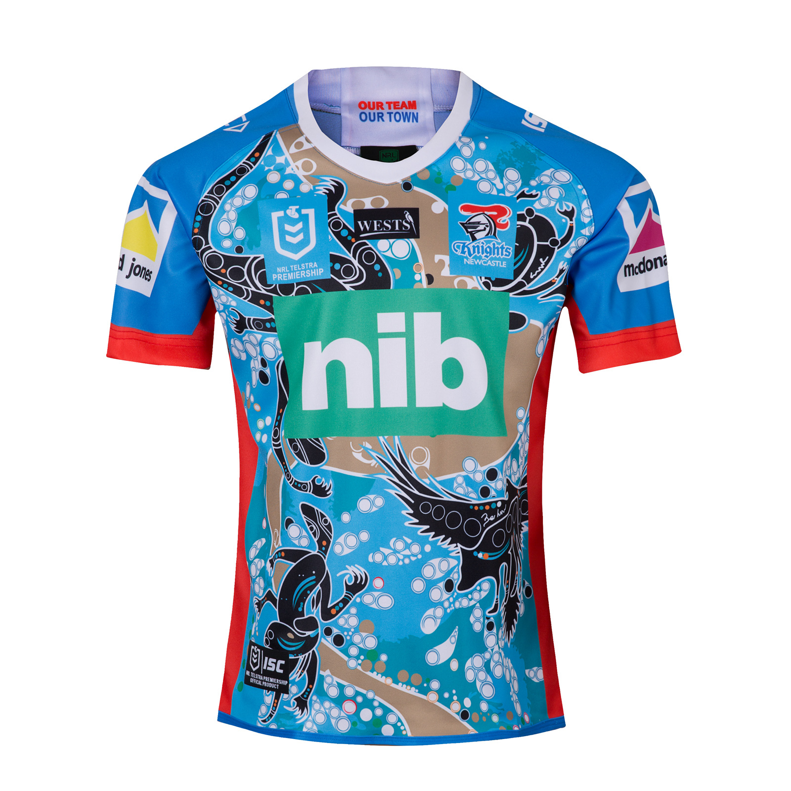 NRL Newcastle Knights 2019 Men's Replica Indigenous Rugby Jersey S-3XL