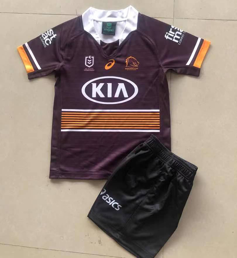 Sportswear 1819 Brisbane Broncos Rugby Clothes Hero Edition Commemorative Edition Short Sleeve T-Shirt Mens Sports Tops