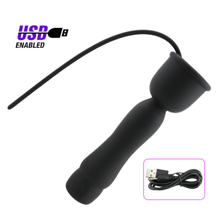 Man Nuo Silicone Vibrating Penis Plug Black -Suproadultproduct